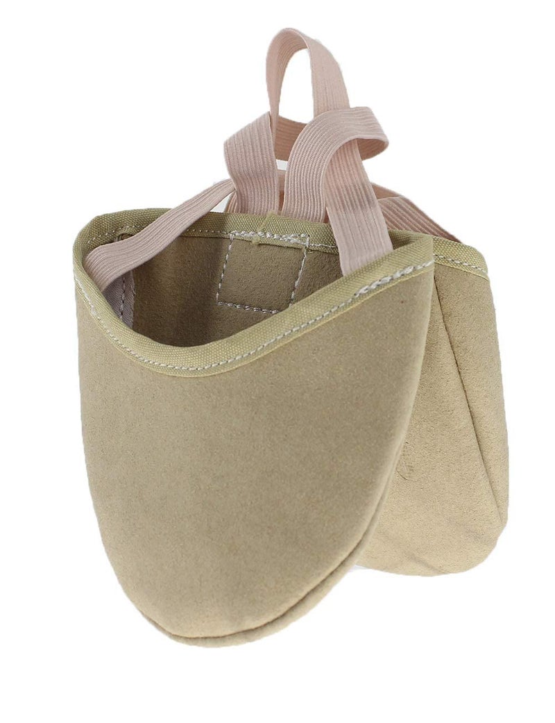 Daydance أحذية الجمباز للبنات من دايدانس، أحذية نصف أصابع من الألياف الدقيقة للأطفال باللون تان - Image 1